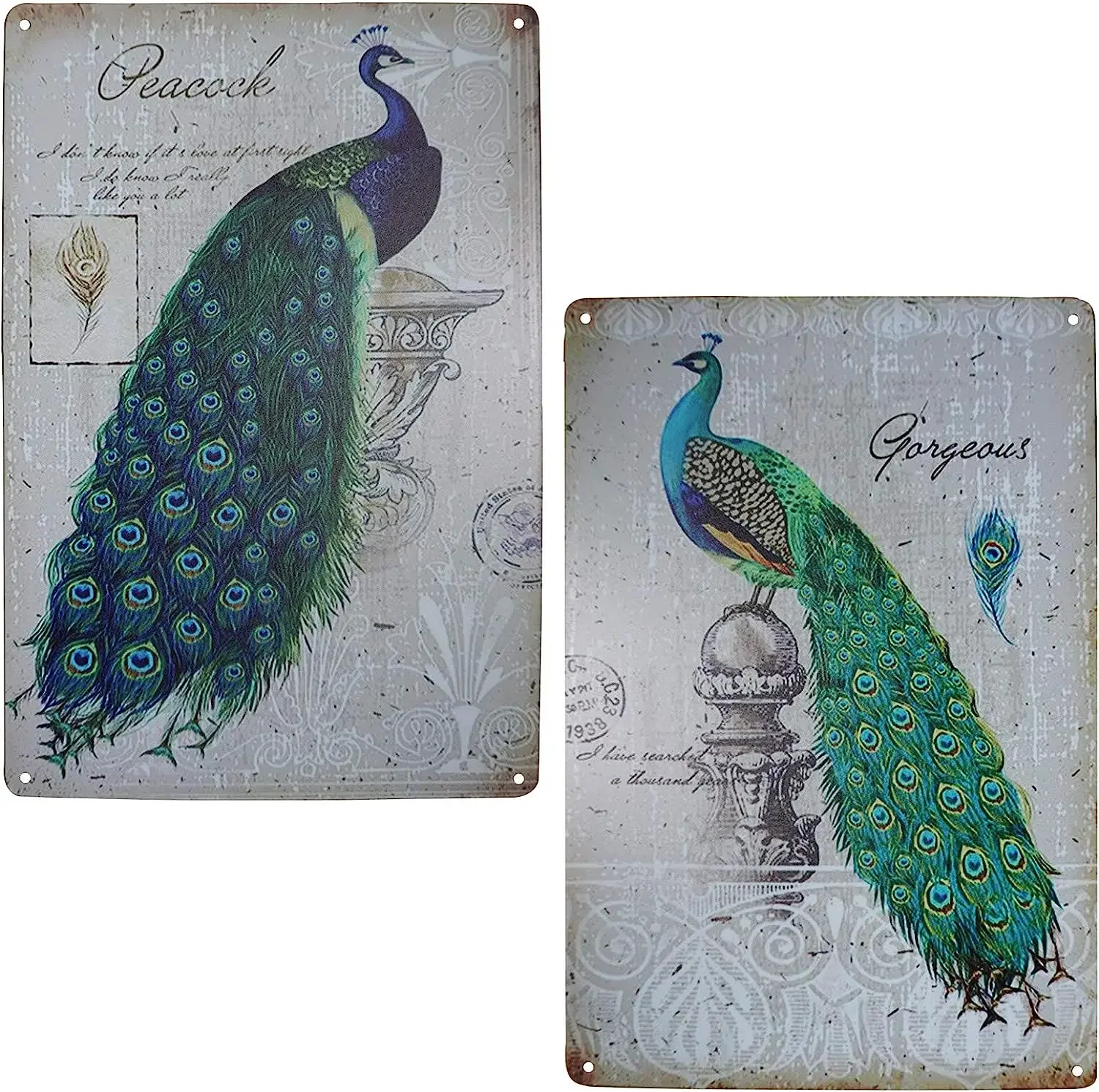2pcs Elegant Proud Peacock Tin Sign Wall Decor Garage Diner Cafe Vintage Metal Bar Signs for Home Living Room Bedroom Bathroom
2pcs Elegant Proud Peacock Tin Sign Wall Decor Garage Diner Cafe Vintage Metal Bar Signs for Home Living Room Bedroom Bathroom