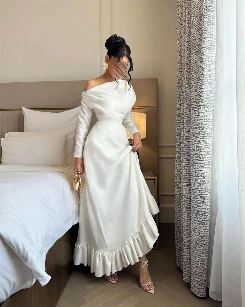 Customized Modern White Jersey Evening Dress One Shoulder 3/4 Sleeves Bridal Party High Quality Party Dress Temperament Soft
Customized Modern White Jersey Evening Dress One Shoulder 3/4 Sleeves Bridal Party High Quality Party Dress Temperament Soft