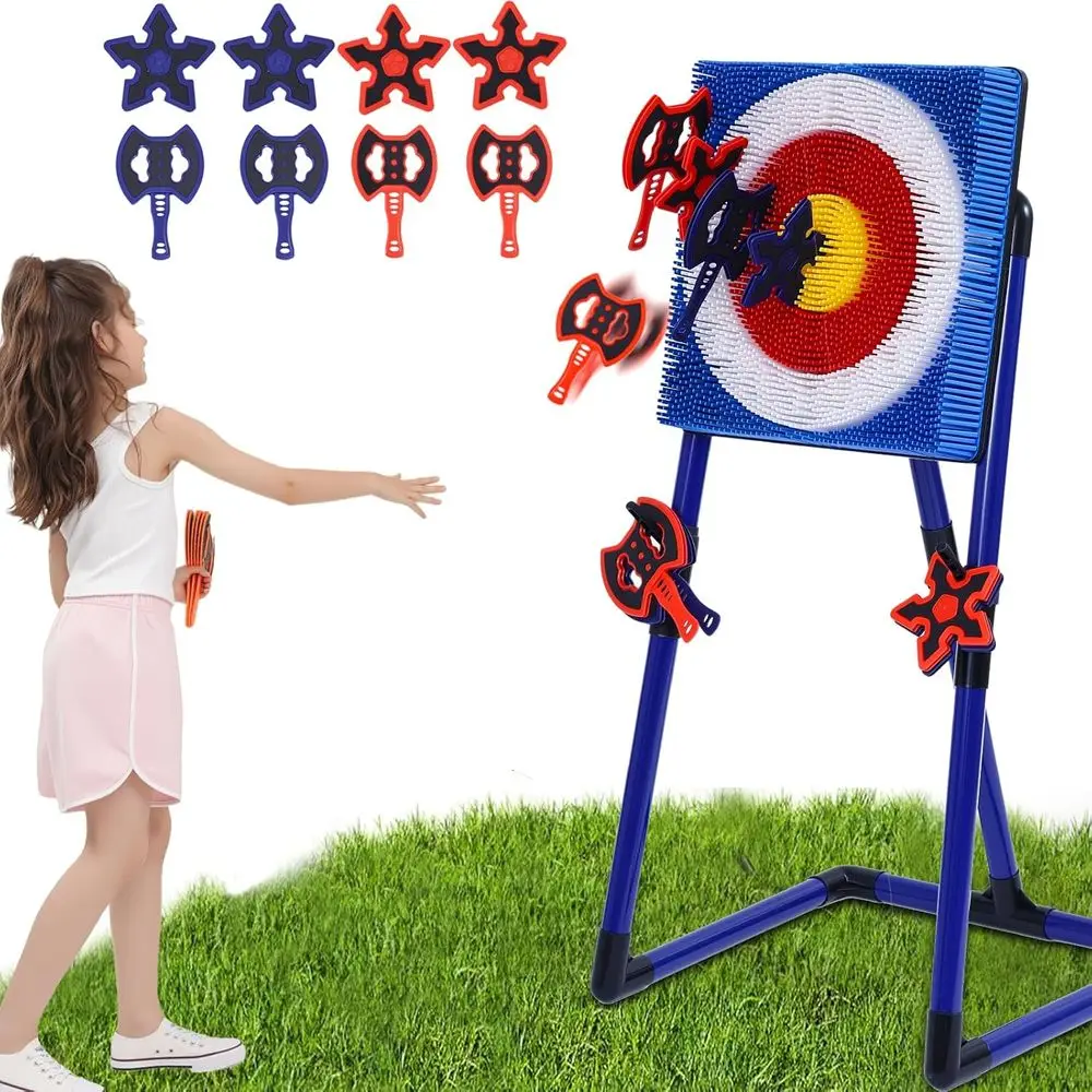 Outdoor Axe Throwing Game Set with 4 Axes and 4 Stars for Family Fun (Blue)
Outdoor Axe Throwing Game Set with 4 Axes and 4 Stars for Family Fun (Blue)
