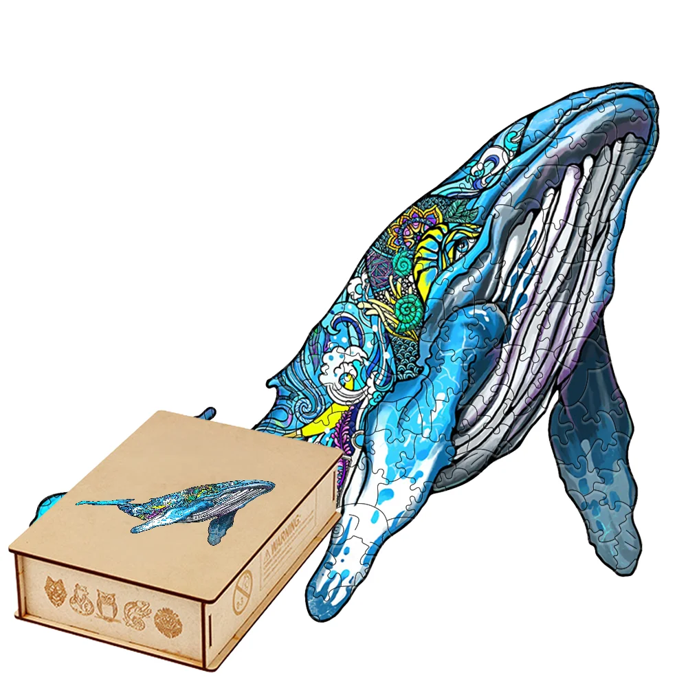 Humpback Whale Ocean 3D Wooden Puzzles for Adults Marine Wave Shaped Wood Jigsaw Puzzle Brain Teasers Hobby Craft Gift
Humpback Whale Ocean 3D Wooden Puzzles for Adults Marine Wave Shaped Wood Jigsaw Puzzle Brain Teasers Hobby Craft Gift