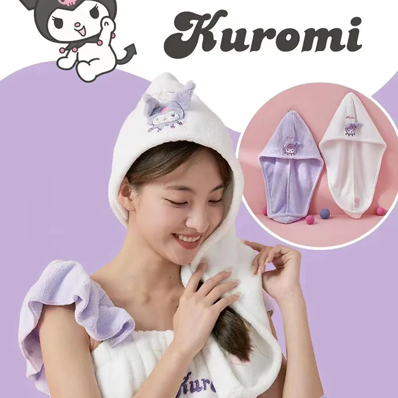 Шапочка для сухих волос из аниме Sanrio Kuromi, шапочка для душа из кораллового бархата, утепленная, впитывающая деталь, милая красивая, подарок для девочки
Шапочка для сухих волос из аниме Sanrio Kuromi, шапочка для душа из кораллового бархата, утепленная, впитывающая деталь, милая красивая, подарок для девочки