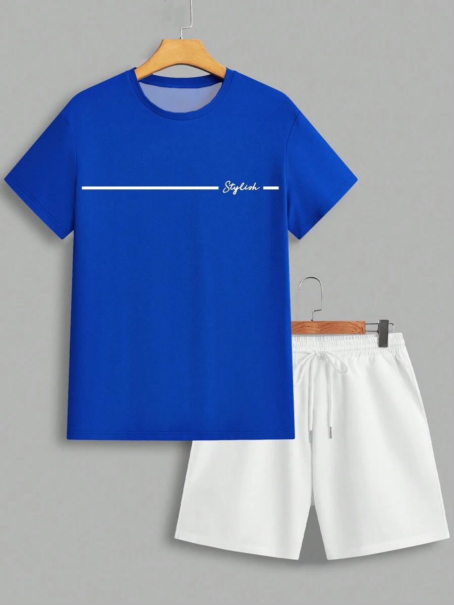Men's simple round neck shorts and T-shirt set 2-piece T-shirt set round neck Hawaiian holiday leisure
Men's simple round neck shorts and T-shirt set 2-piece T-shirt set round neck Hawaiian holiday leisure