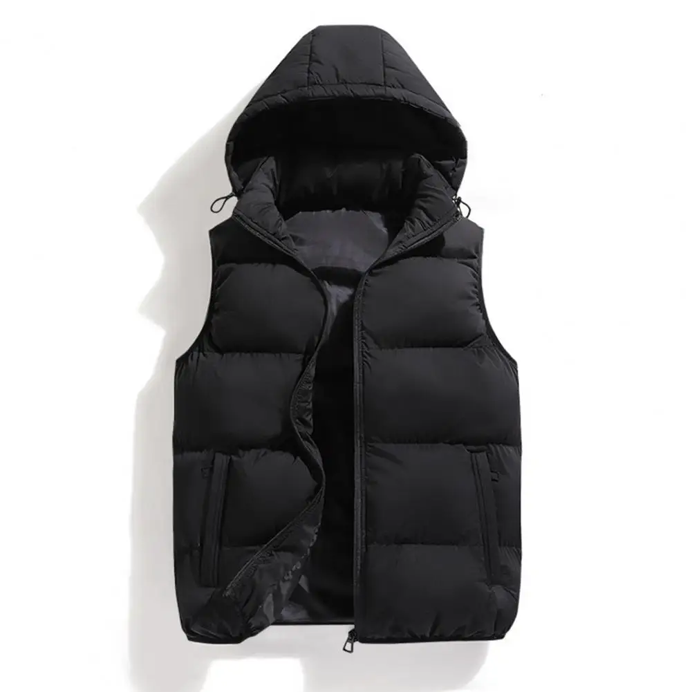 Removable Hooded Vest Windproof Hooded Men's Winter Vest with Zipper Pockets Thickened Cotton Heat Retention Soft for Casual
Removable Hooded Vest Windproof Hooded Men's Winter Vest with Zipper Pockets Thickened Cotton Heat Retention Soft for Casual