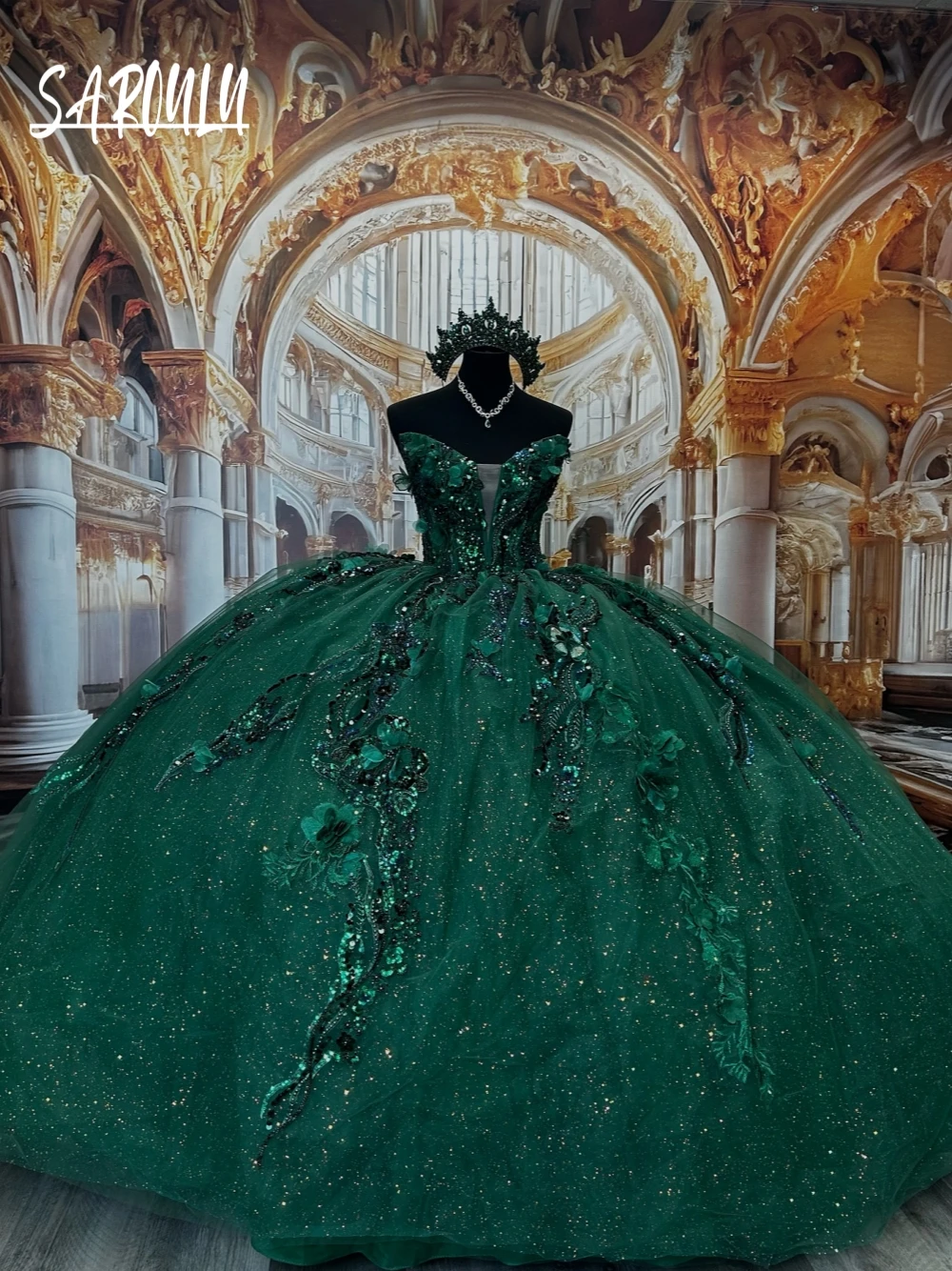 Зеленое мерцающее платье Quinceanera с объемными цветами по индивидуальному заказу для детей 15, 16 лет, женская одежда с блестками, элегантный корсет без рукавов с v-образным вырезом
Зеленое мерцающее платье Quinceanera с объемными цветами по индивидуальному заказу для детей 15, 16 лет, женская одежда с блестками, элегантный корсет без рукавов с v-образным вырезом