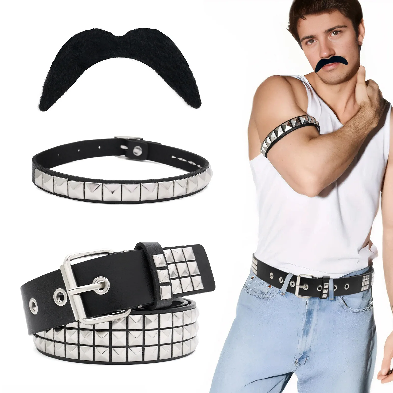 Королева Рок Панк Пирамида Пояс Металлические Заклепки Нарукавное Кольцо Искусственная Борода Комплект Хип-Хоп Джинсы ПУ Пояс Косплей Одежда Аксессуары Реквизит
Королева Рок Панк Пирамида Пояс Металлические Заклепки Нарукавное Кольцо Искусственная Борода Комплект Хип-Хоп Джинсы ПУ Пояс Косплей Одежда Аксессуары Реквизит