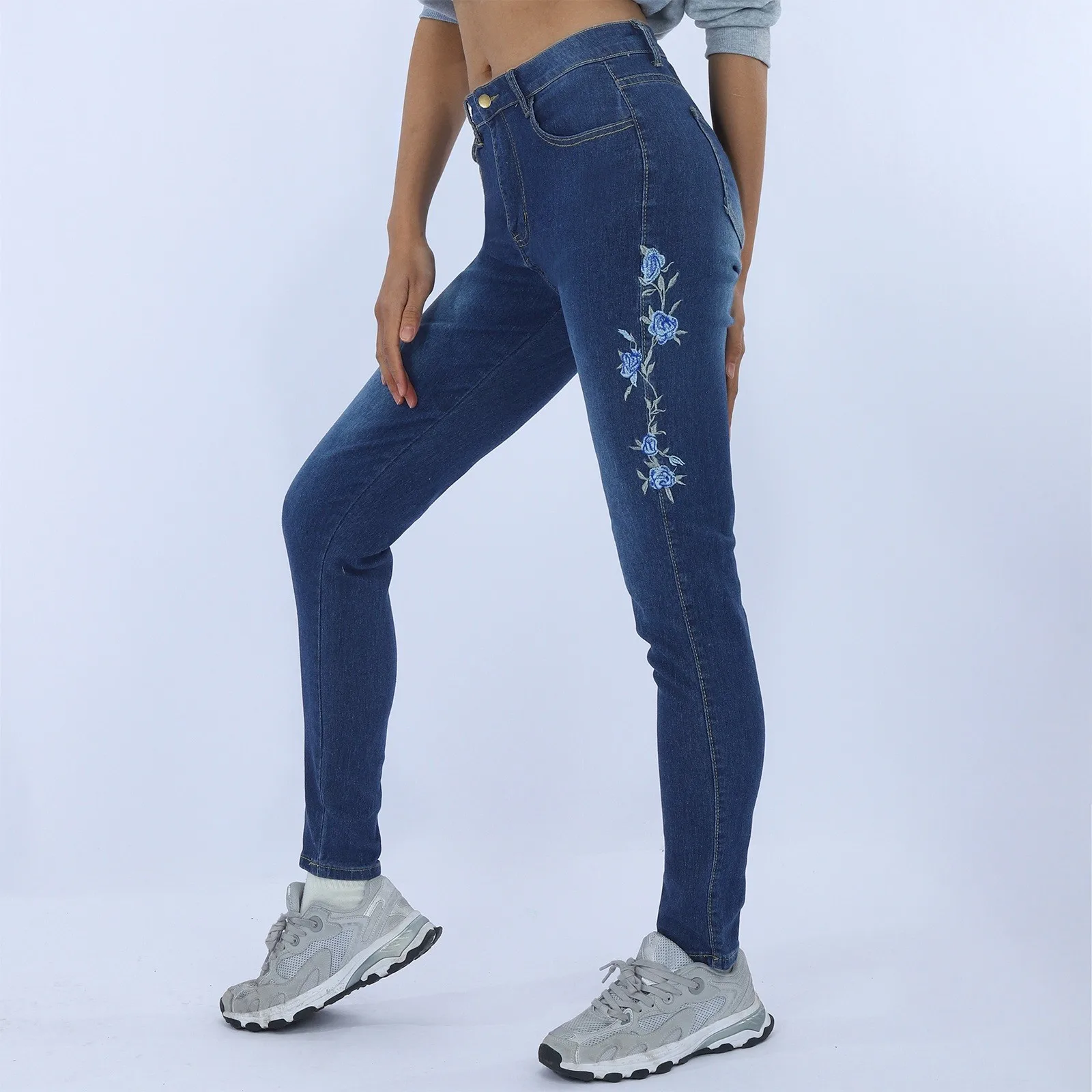 Women's Pants 2024 New Women's High Waist Embroidered Jeans Fashion Slim Stretch Denim Pencil Pants Street Trendy Trousers
Women's Pants 2024 New Women's High Waist Embroidered Jeans Fashion Slim Stretch Denim Pencil Pants Street Trendy Trousers