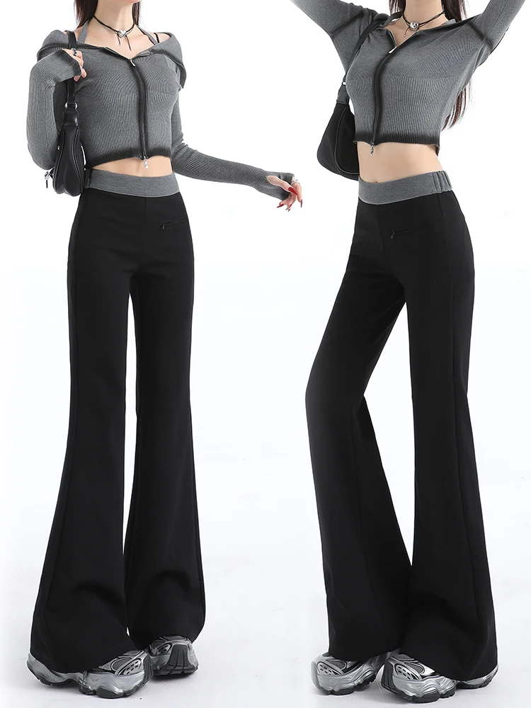 American Sle Casual Pants Women's Micro Flared Yoga Pants Slimming Elastic l Waist Cotton Polyester Blend Spring 2025
American Sle Casual Pants Women's Micro Flared Yoga Pants Slimming Elastic l Waist Cotton Polyester Blend Spring 2025