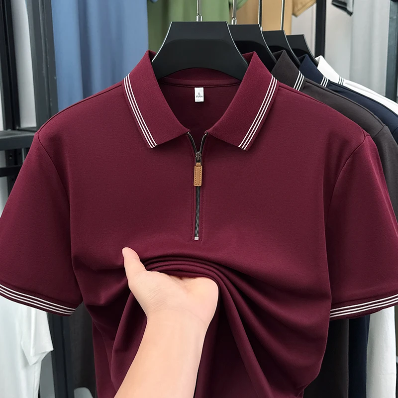Новая модная хлопковая рубашка-поло для мужчин 2026 года: летняя модная футболка на молнии с коротким рукавом, классическая однотонная хлопковая футболка
Новая модная хлопковая рубашка-поло для мужчин 2026 года: летняя модная футболка на молнии с коротким рукавом, классическая однотонная хлопковая футболка