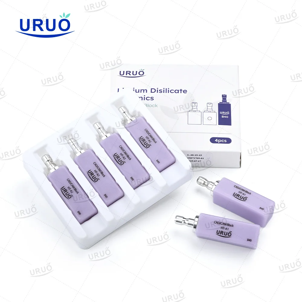 2Box Dental Lithium Disilicate C14/B40 Glass Ceramics Cubos Block For CAD CAM disilicato di litio Chairside Restoration Material
2Box Dental Lithium Disilicate C14/B40 Glass Ceramics Cubos Block For CAD CAM disilicato di litio Chairside Restoration Material