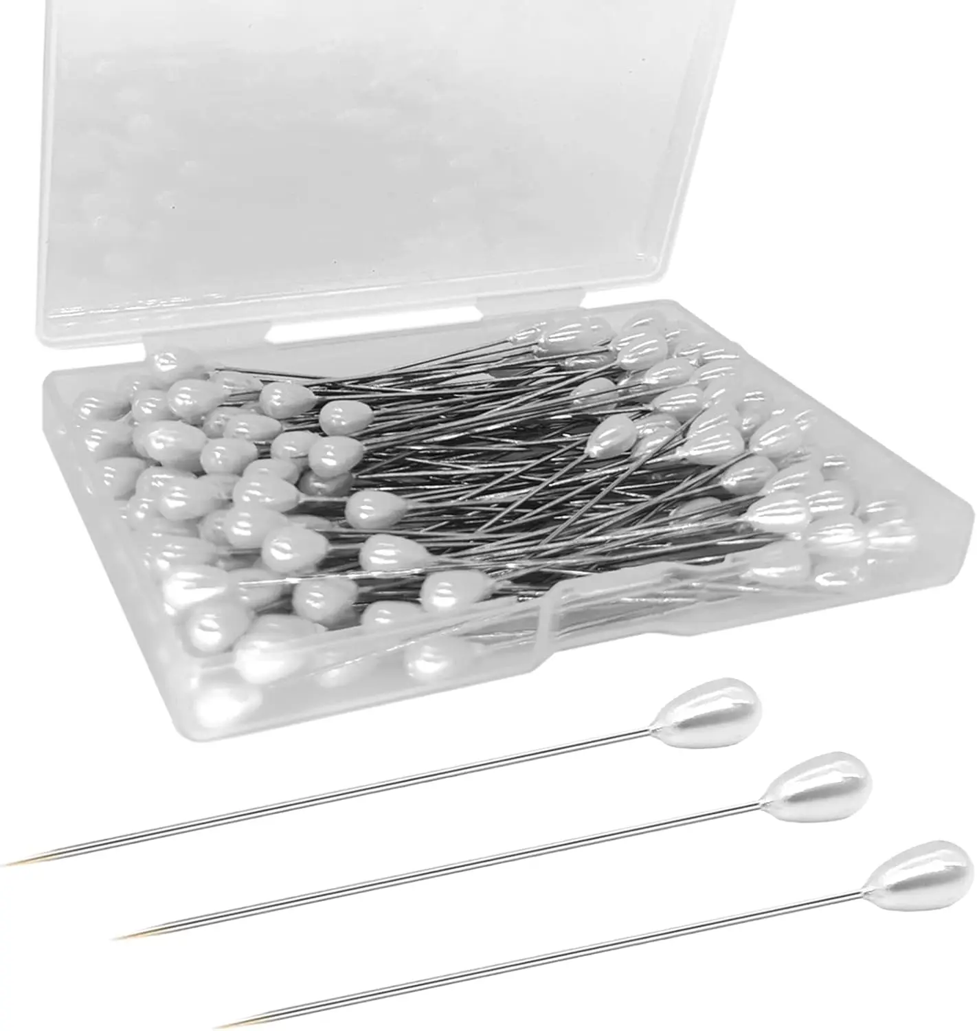 200PCS Teardrop Pearl Corsage Pins, 2inch Long Straight Sewing Pins for Wedding Bouquets, Flower Arrangement, Jewelry Making
200PCS Teardrop Pearl Corsage Pins, 2inch Long Straight Sewing Pins for Wedding Bouquets, Flower Arrangement, Jewelry Making