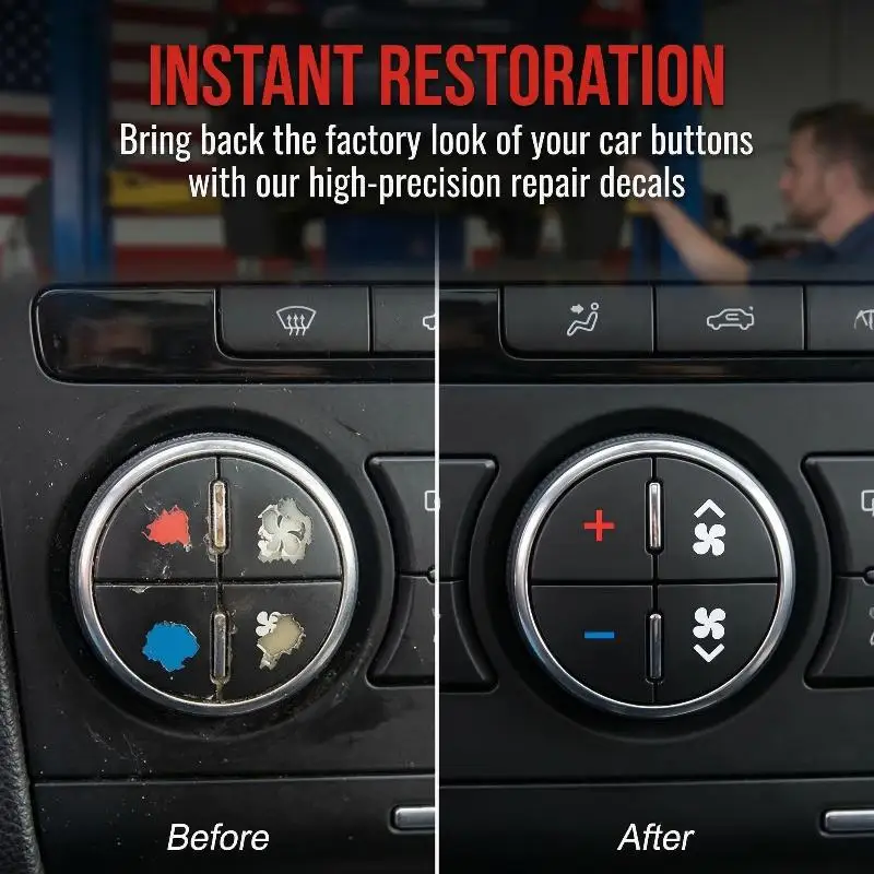 Auto Interior Climate Control Decal Button Sticker Set Restore and Repair Dash Buttons Durable Car Panel Symbols Kit
Auto Interior Climate Control Decal Button Sticker Set Restore and Repair Dash Buttons Durable Car Panel Symbols Kit
