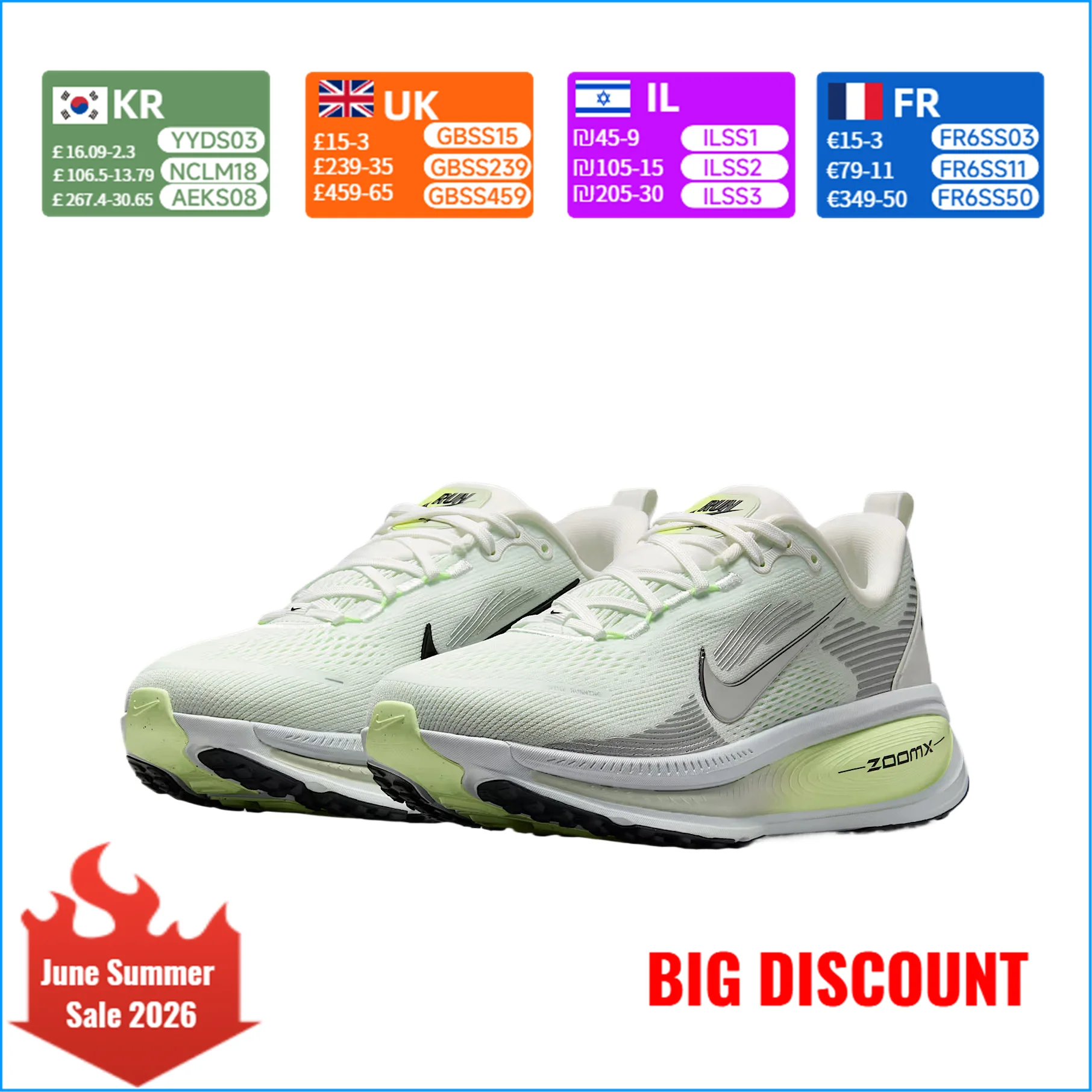 Nike Vomero 18 Minimalist, Stylish, and Aesthetic Low-Top ZoomX Foam ReactX Sprint Running Shoes Women's HM6804-107
Nike Vomero 18 Minimalist, Stylish, and Aesthetic Low-Top ZoomX Foam ReactX Sprint Running Shoes Women's HM6804-107