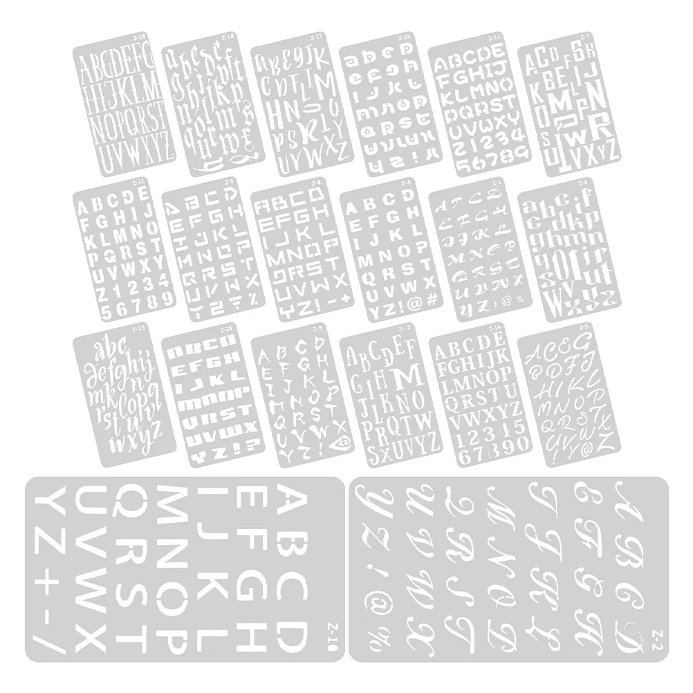 2 Sets Lettering Stencils Template Ruler Stencils Versatile Alphabet Painting Crafts Scrapbooking Supplies
2 Sets Lettering Stencils Template Ruler Stencils Versatile Alphabet Painting Crafts Scrapbooking Supplies