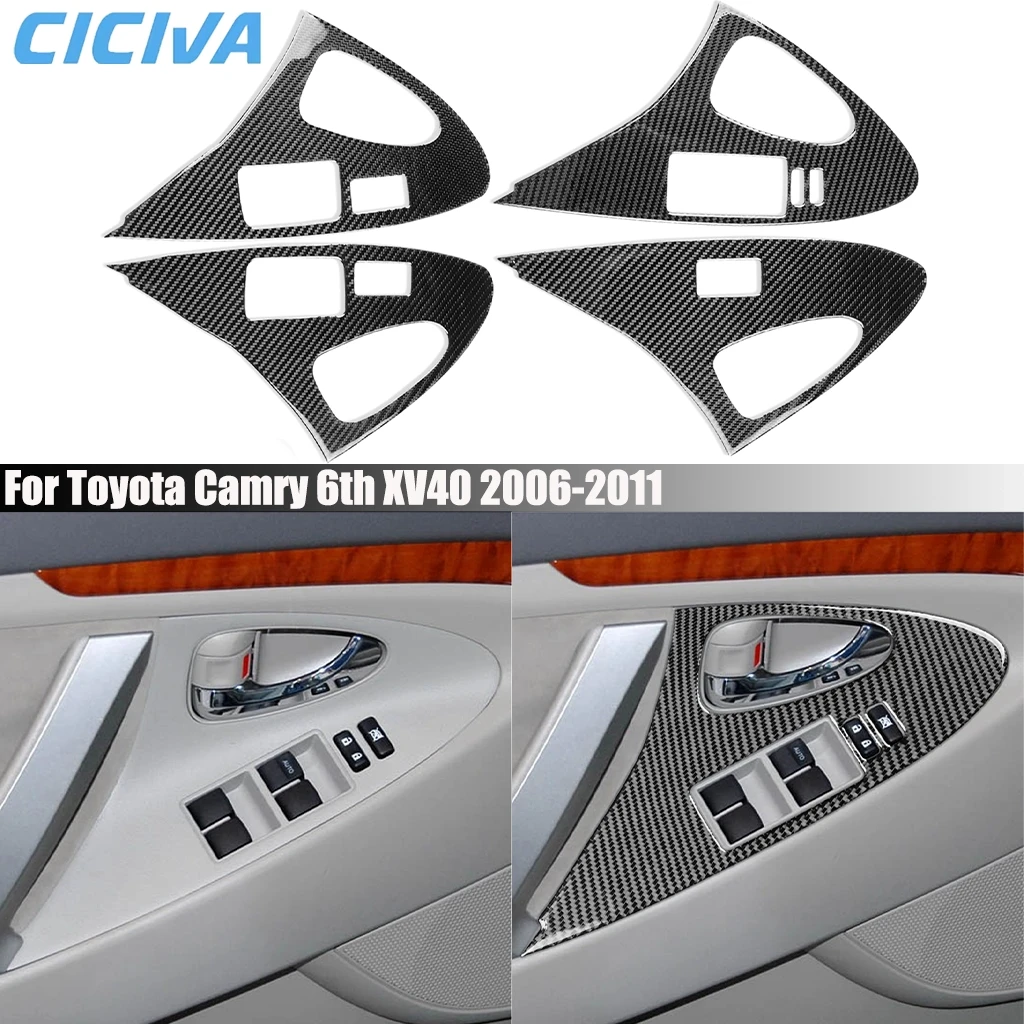 For Toyota Camry 6th XV40 2006-2011 Carbon Fiber Door Armrest Window Lift Control Car Accessories Interior Cover Stickers Trim
For Toyota Camry 6th XV40 2006-2011 Carbon Fiber Door Armrest Window Lift Control Car Accessories Interior Cover Stickers Trim