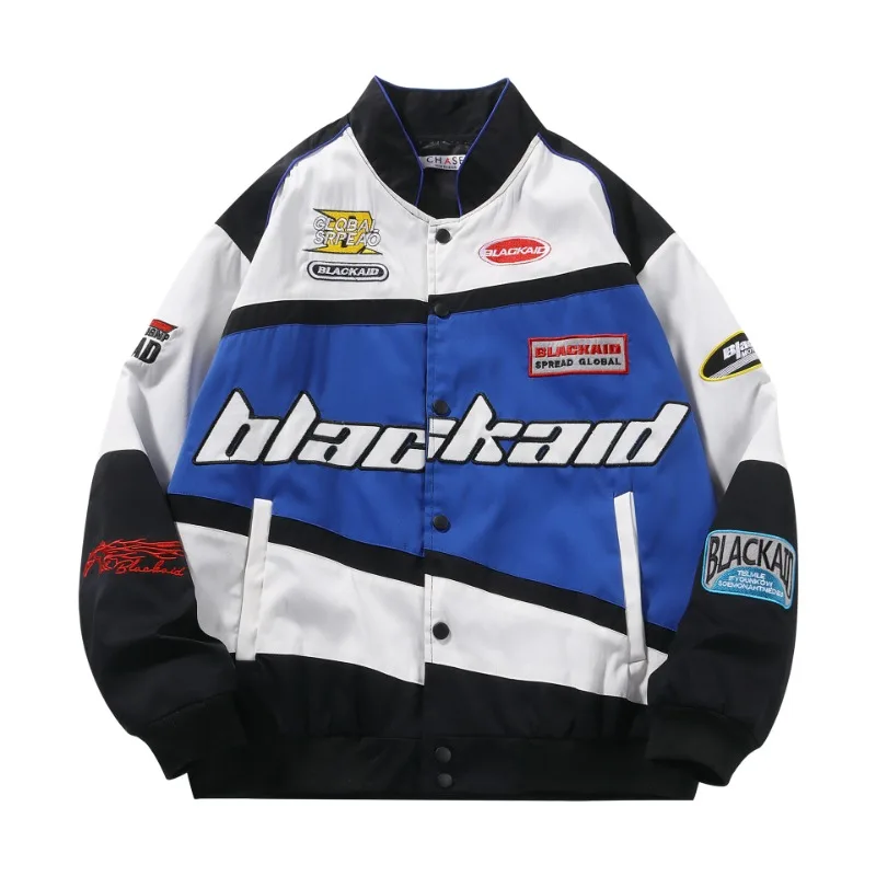 Women's Jacket Embroidery Retro Design Racing Suit Men Women Tide Motorcycle Jackets Autumn Winter Baseball Outerwear Coats Men
Women's Jacket Embroidery Retro Design Racing Suit Men Women Tide Motorcycle Jackets Autumn Winter Baseball Outerwear Coats Men