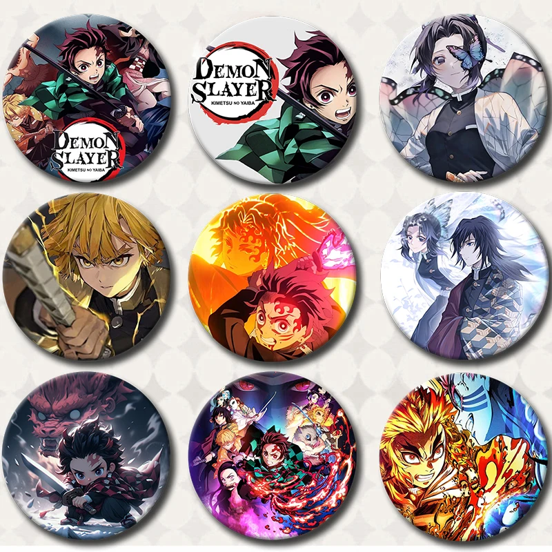 58mm New Japanese Anime Demon Slayer Pins Popular anime characters Handmade Round Brooch Badge Backpacks Jewelry Gifts
58mm New Japanese Anime Demon Slayer Pins Popular anime characters Handmade Round Brooch Badge Backpacks Jewelry Gifts