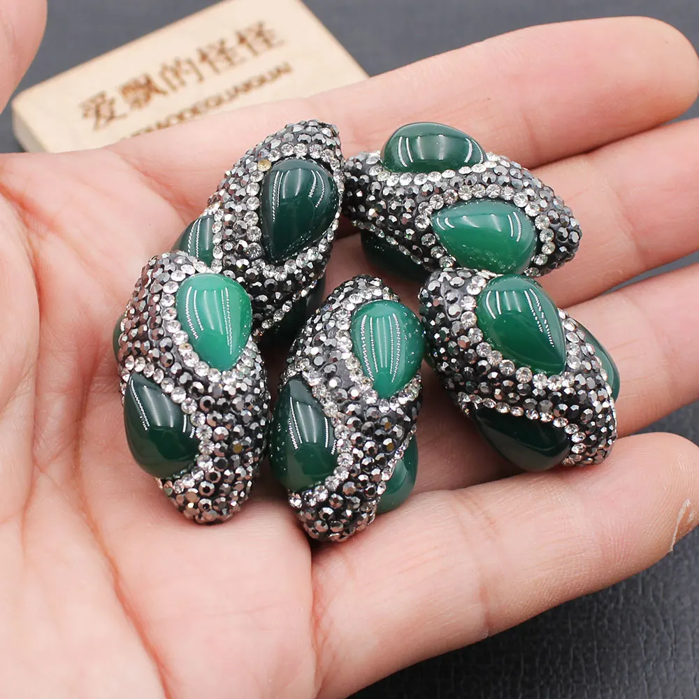 APDGG 5 Pcs Green Agate Spacer Beads Jewelry making accessories
APDGG 5 Pcs Green Agate Spacer Beads Jewelry making accessories