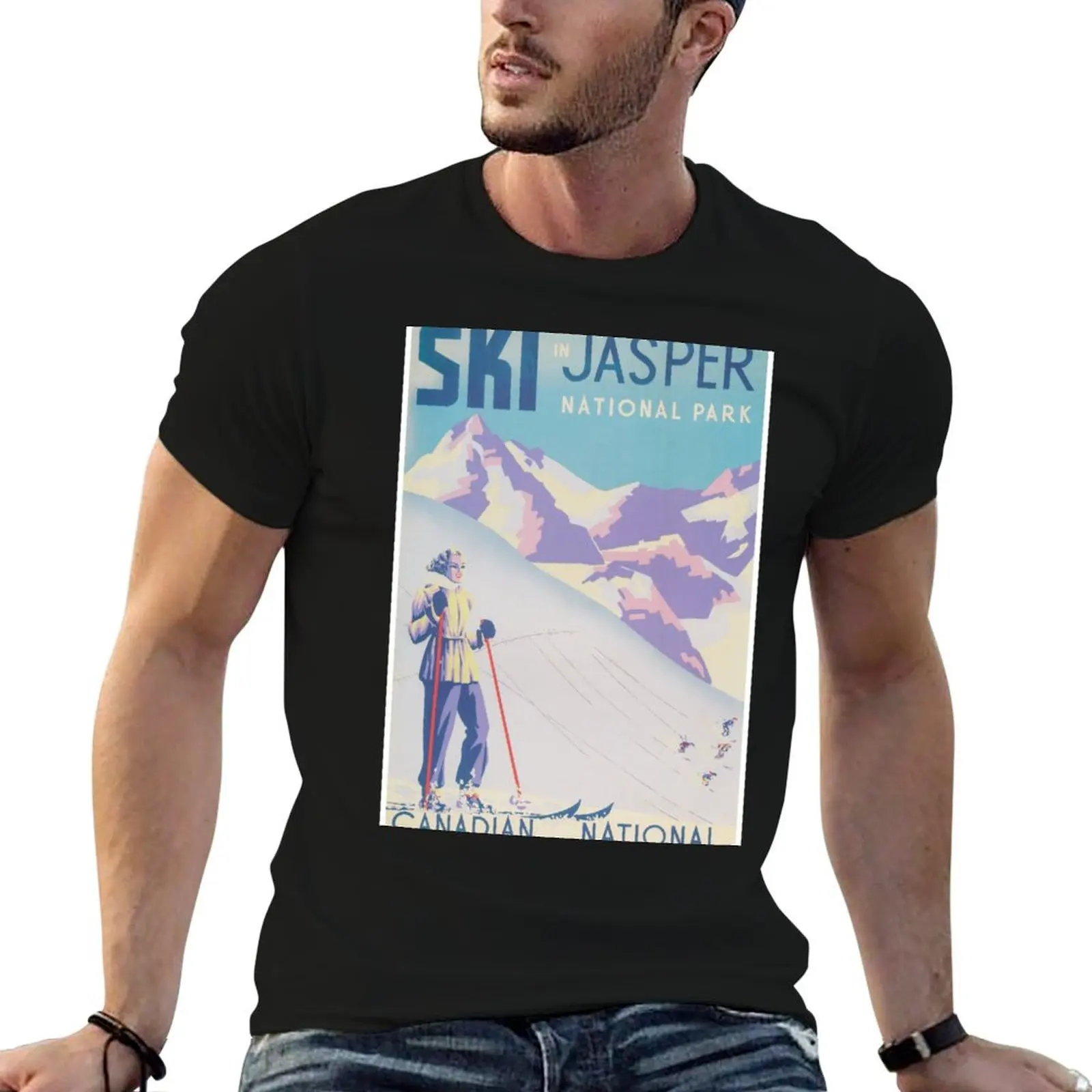 Ski in Jasper National Park Canada Vintage Ski Travel Poster T-Shirt graphic shirts anime t shirts men clothings
Ski in Jasper National Park Canada Vintage Ski Travel Poster T-Shirt graphic shirts anime t shirts men clothings