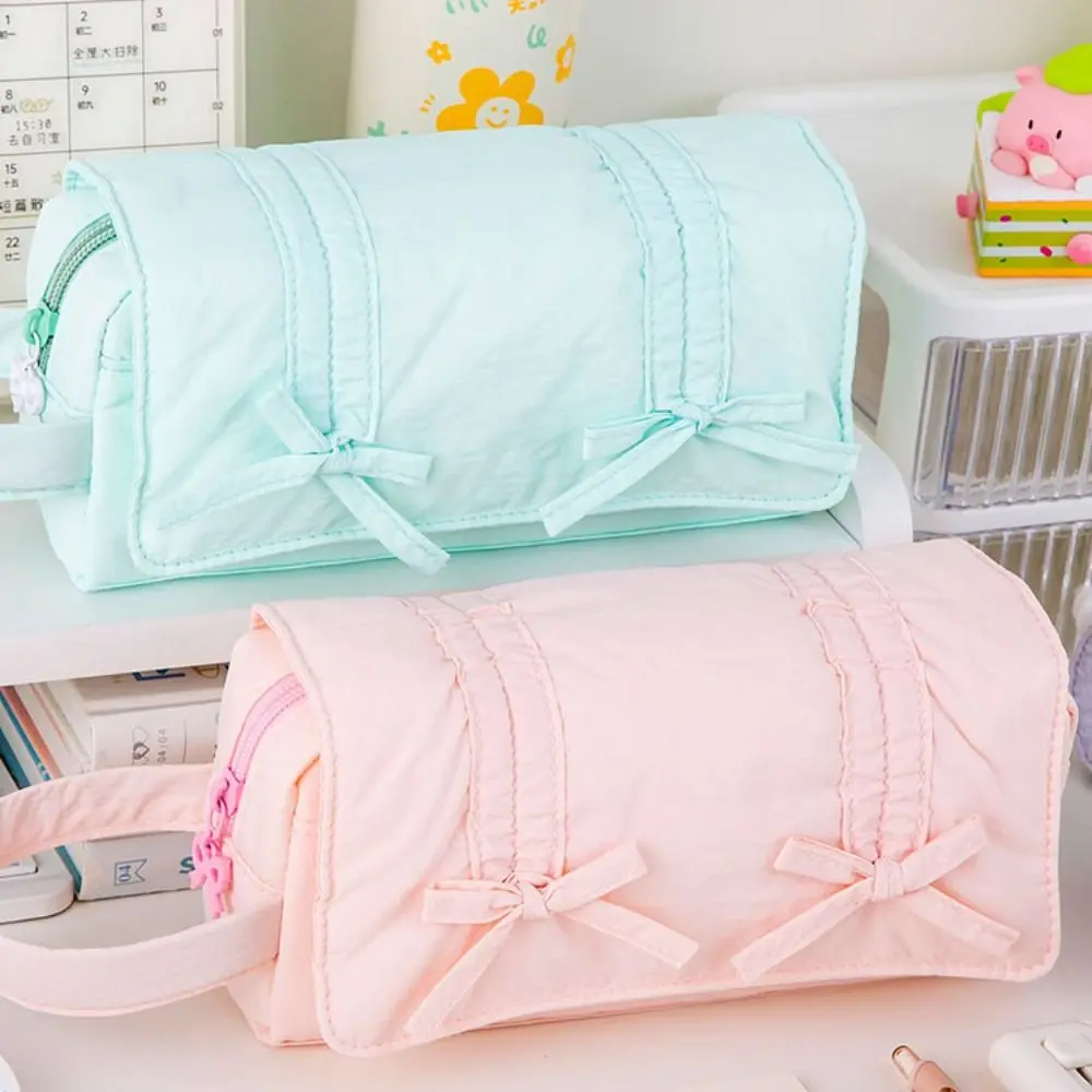 Save Space Sweet Pencil Case Bow Three Layers Pencil Pouch Large Capacity Canvas Stationery Storage Bag Girl
Save Space Sweet Pencil Case Bow Three Layers Pencil Pouch Large Capacity Canvas Stationery Storage Bag Girl