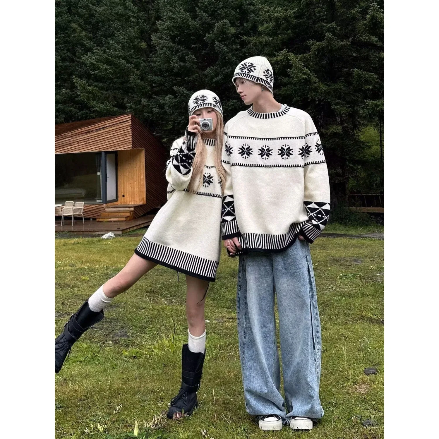 Cisas Knitted Sweater Men's Fce Lined round Ne Fair Isle Patterned Lazy High End Feeling Winter Warm Top Couple Matc...
Cisas Knitted Sweater Men's Fce Lined round Ne Fair Isle Patterned Lazy High End Feeling Winter Warm Top Couple Matc...