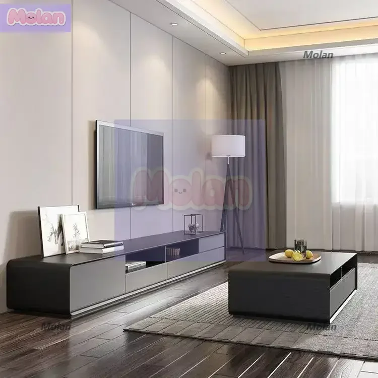 New TV cabinet coffee table combination small apartment light luxury living room home floor TV cabinet integrated simple and mod
New TV cabinet coffee table combination small apartment light luxury living room home floor TV cabinet integrated simple and mod