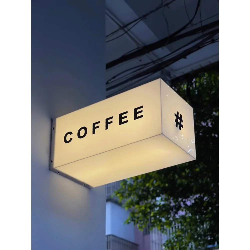 Outdoor door side signboard acrylic shop signboard custom coffee shop light signboard
Outdoor door side signboard acrylic shop signboard custom coffee shop light signboard
