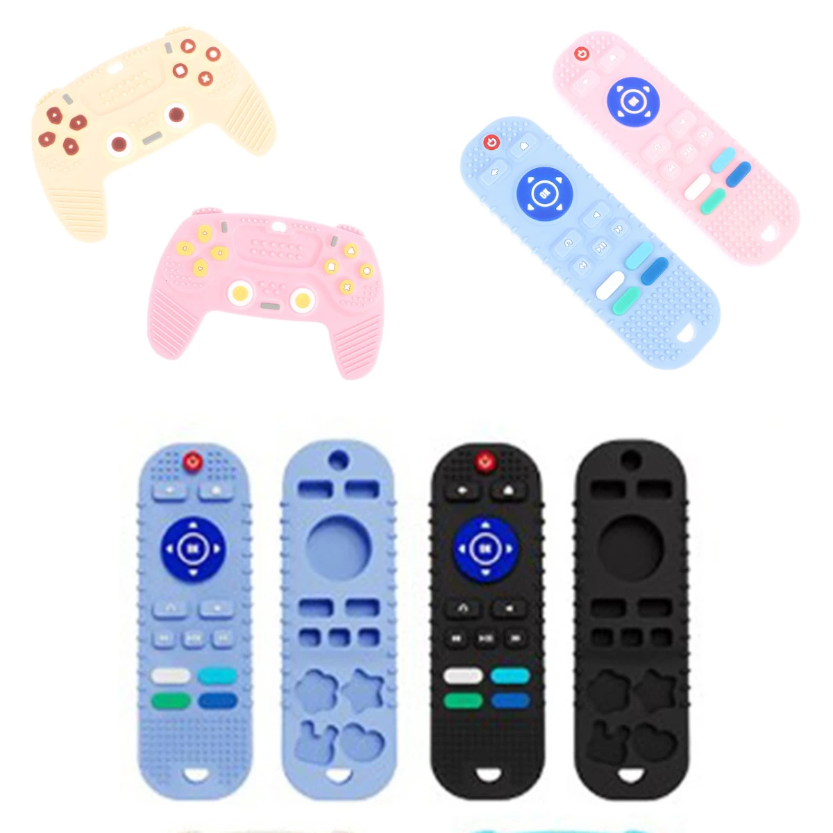 1Pcs Cute Baby Silicone Teether Remote Control Shape Teethers for Gum Pain Teething Toy Kids Sensory Educational Toys
1Pcs Cute Baby Silicone Teether Remote Control Shape Teethers for Gum Pain Teething Toy Kids Sensory Educational Toys