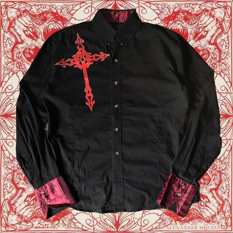 Vintage Harajuku Gothic Hip Hop Casual Long Sleeve shirt Chic Print Top Grunge Punk Y2K Streetwear neutral wind American style
Vintage Harajuku Gothic Hip Hop Casual Long Sleeve shirt Chic Print Top Grunge Punk Y2K Streetwear neutral wind American style