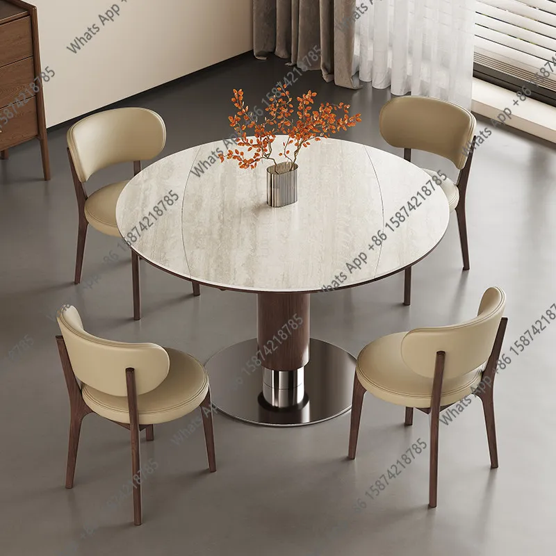 Telescopic dining table round table home small apartment solid wood retro slate square round dining table
Telescopic dining table round table home small apartment solid wood retro slate square round dining table
