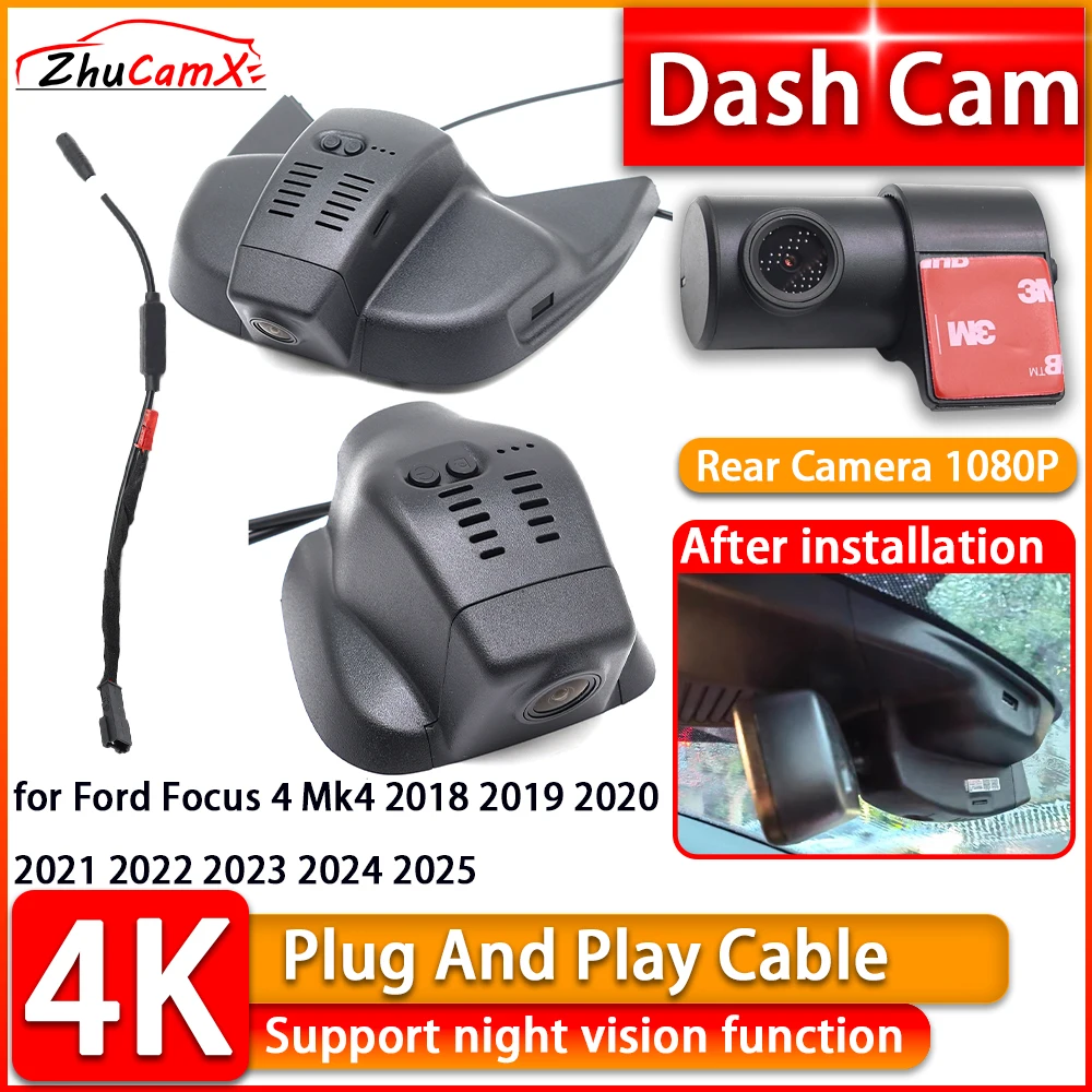DVR 4K Dash Cam for Ford Focus 4 Mk4 2018 2019 2020 2021 2022 2023 2024 2025 Front Rear Car Camera Plug and Play Video Recorder
DVR 4K Dash Cam for Ford Focus 4 Mk4 2018 2019 2020 2021 2022 2023 2024 2025 Front Rear Car Camera Plug and Play Video Recorder