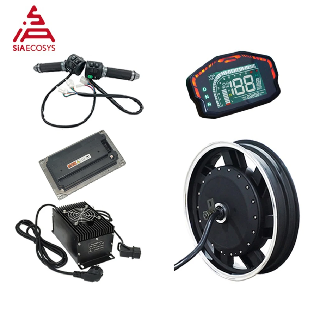 SiAECOSYS 6000W 72V 110kph V3 Hub Motor EM200-2SP Controller & Kits For High-Speed Electric Motorcycles
SiAECOSYS 6000W 72V 110kph V3 Hub Motor EM200-2SP Controller & Kits For High-Speed Electric Motorcycles