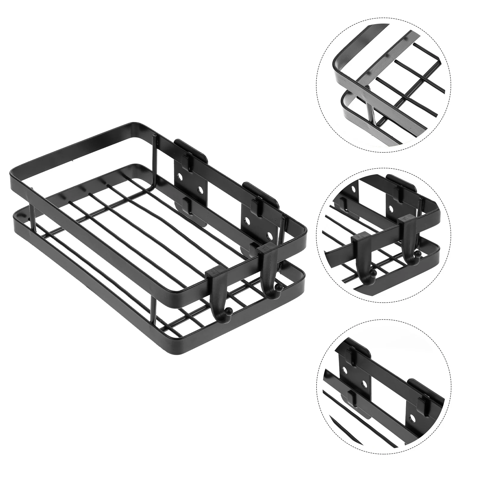 Wall Hanging Rack Carbon Steel Kitchen Storage Shelf Multi Functional Wall Storage Holder Seasoning Holder Bathroom ganizer
Wall Hanging Rack Carbon Steel Kitchen Storage Shelf Multi Functional Wall Storage Holder Seasoning Holder Bathroom ganizer