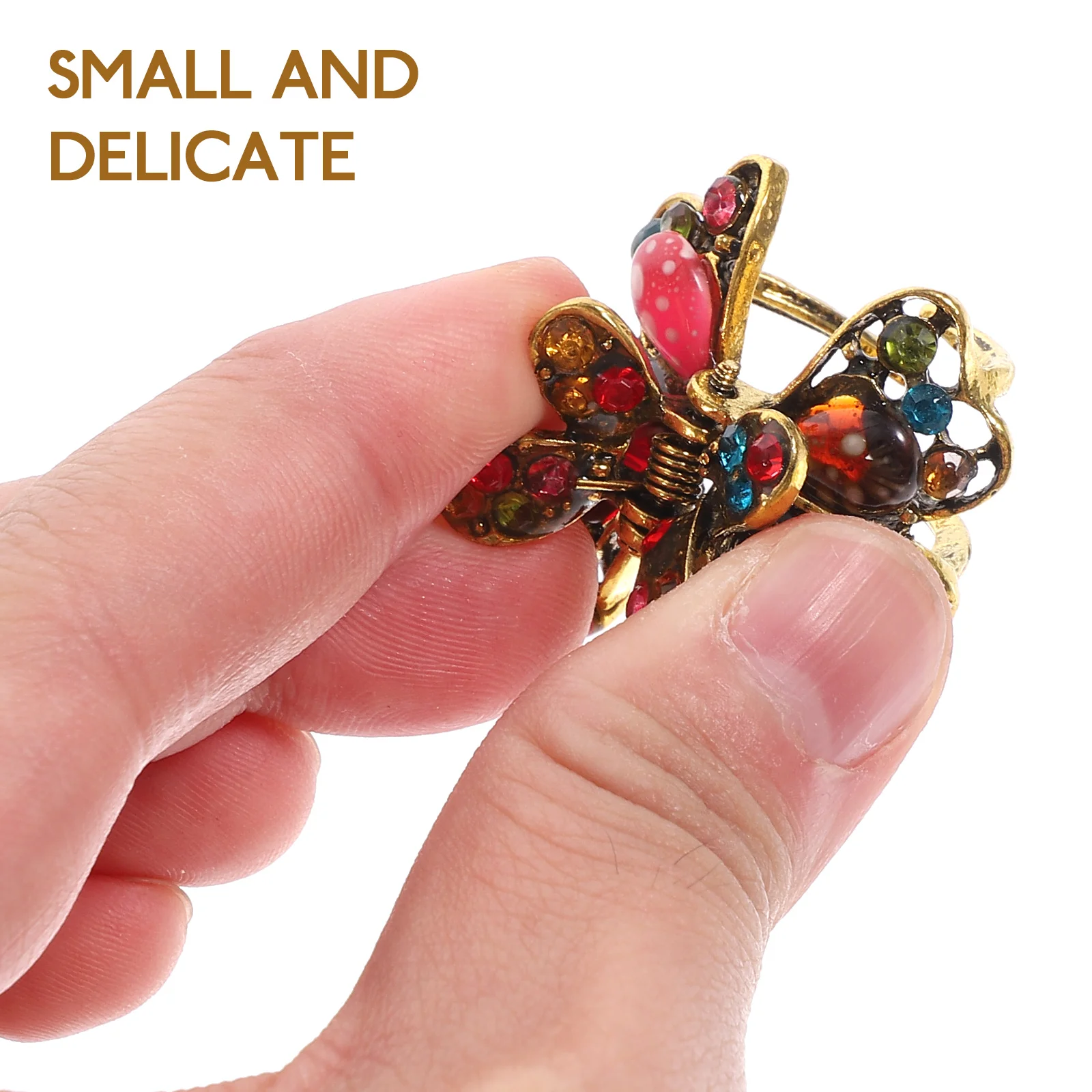 5 Pcs Mini Rhinestone Hair Clips Pins for Styling Bun Accessories Women Jeweled Claw
5 Pcs Mini Rhinestone Hair Clips Pins for Styling Bun Accessories Women Jeweled Claw