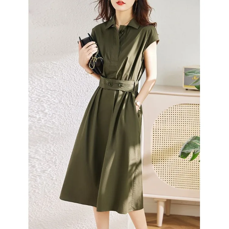 plus Size Women's Fashionable Loose Casual Slimming Shirt Dress High Waist A-Line Korean Style Summer New Arrival
plus Size Women's Fashionable Loose Casual Slimming Shirt Dress High Waist A-Line Korean Style Summer New Arrival