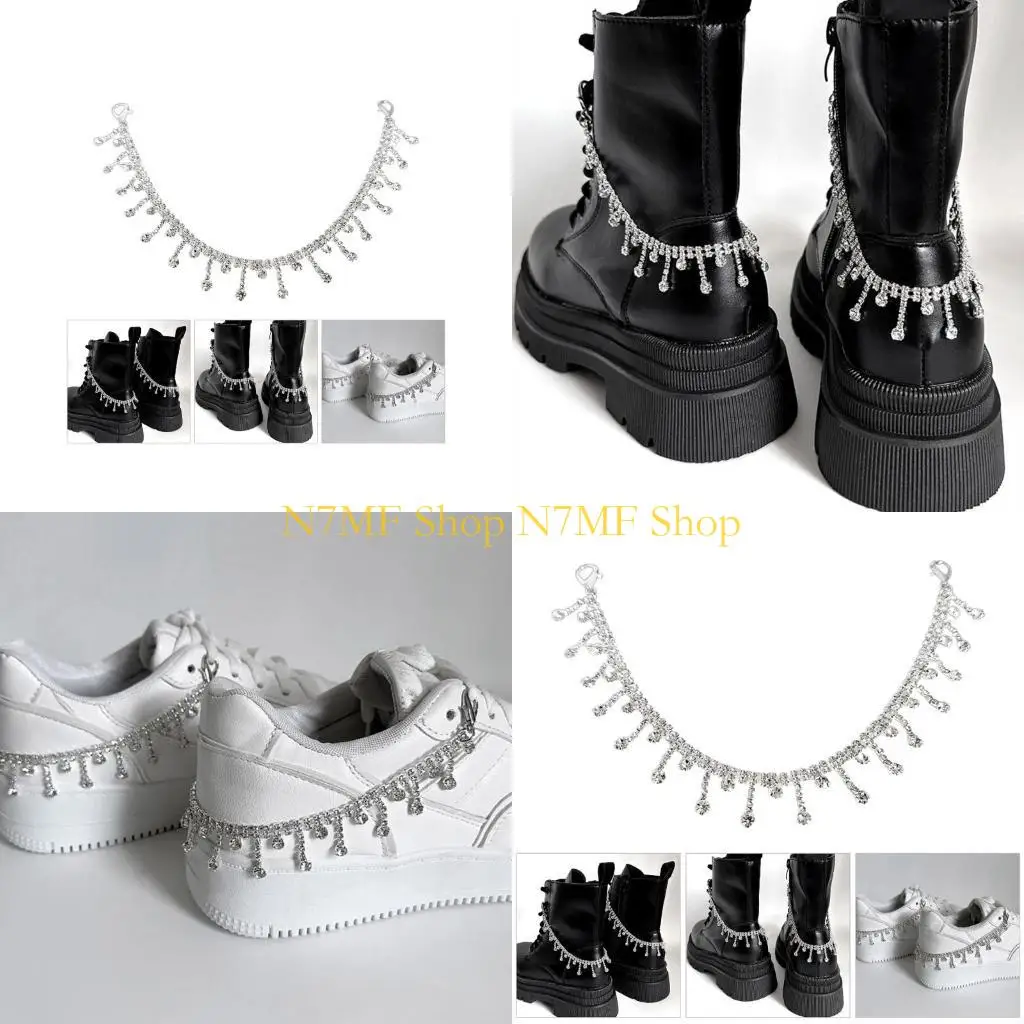 N7MF Adjustable Shoe Chain Ornament Unique Bling Metal Shoe Heel Embellishment Versatile Footwear Accessory for Teens Adults
N7MF Adjustable Shoe Chain Ornament Unique Bling Metal Shoe Heel Embellishment Versatile Footwear Accessory for Teens Adults
