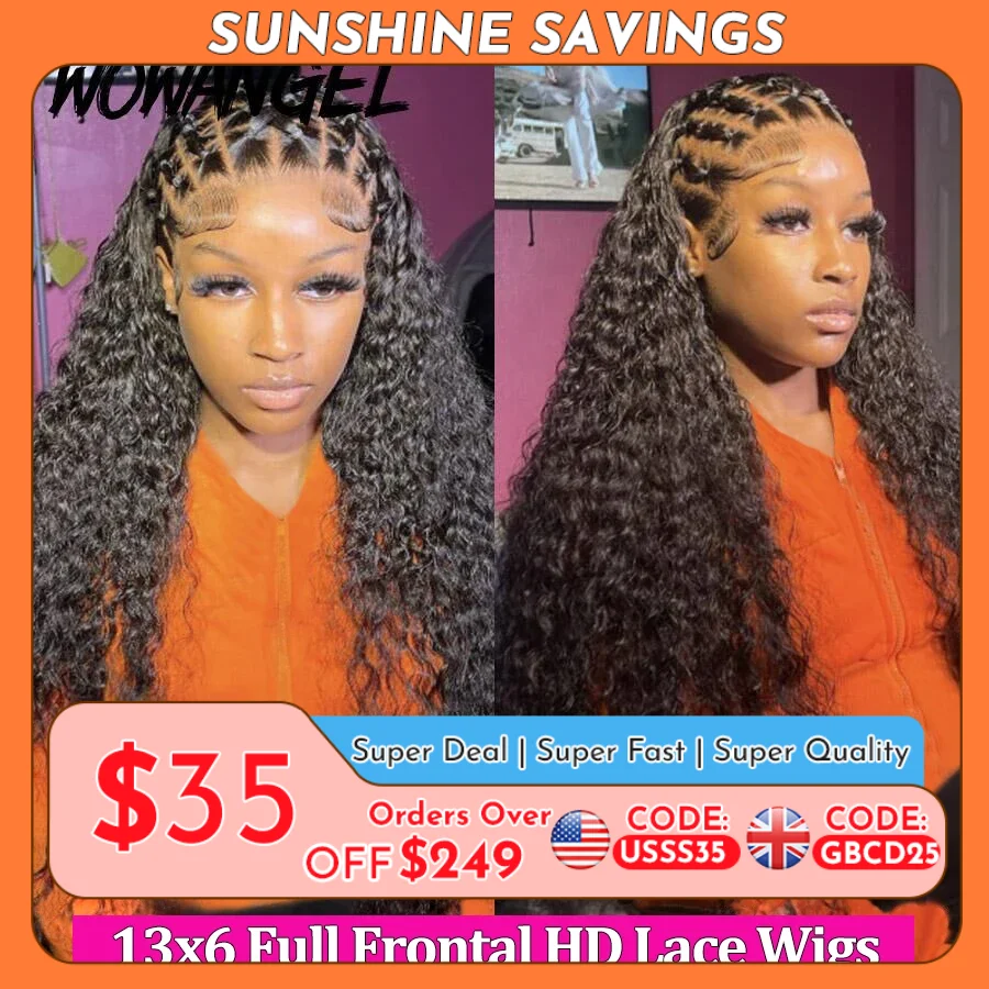 Wow Angel 36inch Water Wave 13x6 Full Frontal HD Lace Wigs 250% Curly Wigs HD Lace Front Human Hair Wigs Melt Skins For Woman
Wow Angel 36inch Water Wave 13x6 Full Frontal HD Lace Wigs 250% Curly Wigs HD Lace Front Human Hair Wigs Melt Skins For Woman