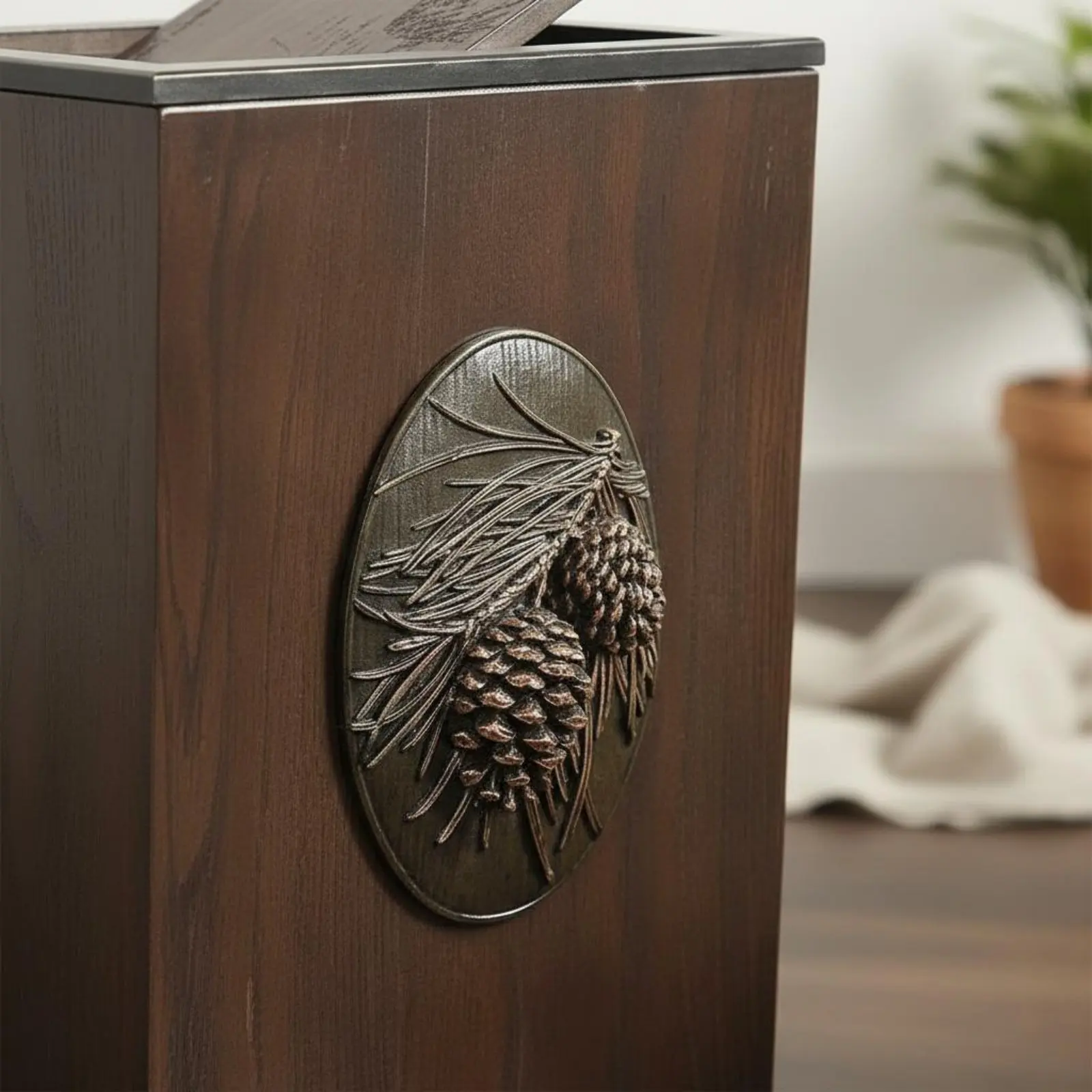 Wooden Trash Can with Lid Odor Locking Lidded Dustbin Decorative Waste Container Removable Inner Liner Swing Top Garbage
Wooden Trash Can with Lid Odor Locking Lidded Dustbin Decorative Waste Container Removable Inner Liner Swing Top Garbage