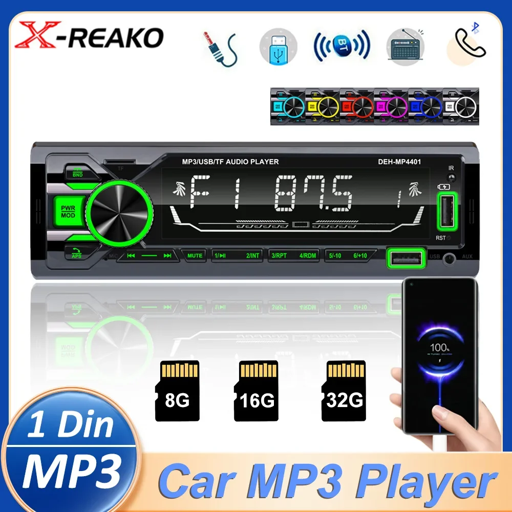 X-REAKO Car MP3 Player 1 Din Car Radio Car Multimedia Player Bluetooth FM Radio Auto AUX 2 USB TF Fast Charging 4401
X-REAKO Car MP3 Player 1 Din Car Radio Car Multimedia Player Bluetooth FM Radio Auto AUX 2 USB TF Fast Charging 4401