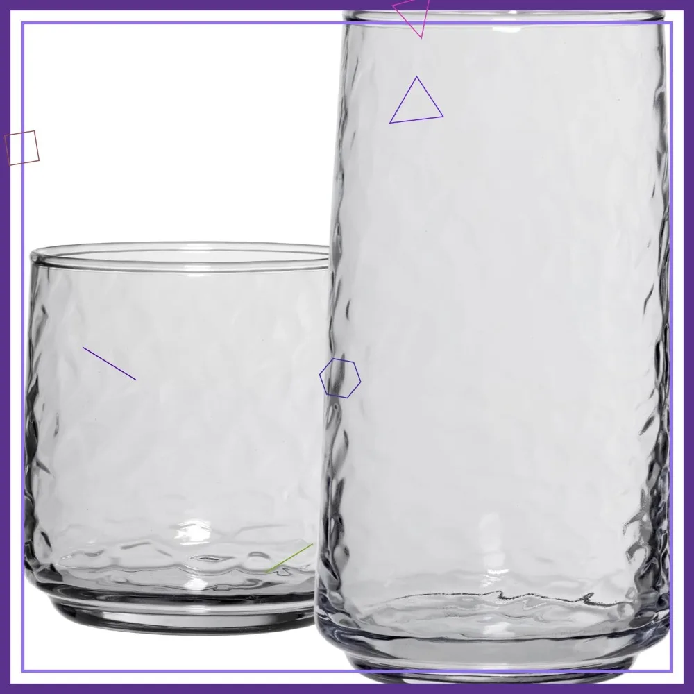 Набор из 16 стаканов для напитков, пригодных для мытья в посудомоечной машине, прочные и прозрачные, для повседневного использования
Набор из 16 стаканов для напитков, пригодных для мытья в посудомоечной машине, прочные и прозрачные, для повседневного использования