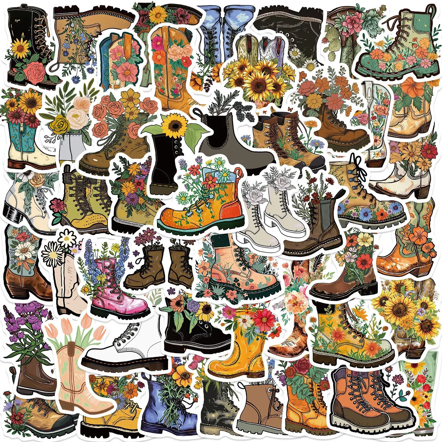 50Pcs The Flowers Are Inside The Boots Series Stickers Suitcase Phone Case Water Bottle Waterproof Decoration Diy Sticker Packs
50Pcs The Flowers Are Inside The Boots Series Stickers Suitcase Phone Case Water Bottle Waterproof Decoration Diy Sticker Packs