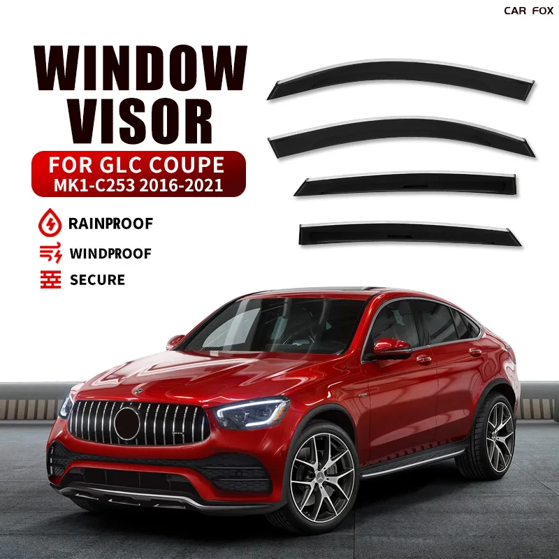 For Mercedes-Benz GLC Coupe X253 C253 2016-2019-2023Visor Vent Shades Window Sun Rain Guard Deflector 4pcs
For Mercedes-Benz GLC Coupe X253 C253 2016-2019-2023Visor Vent Shades Window Sun Rain Guard Deflector 4pcs