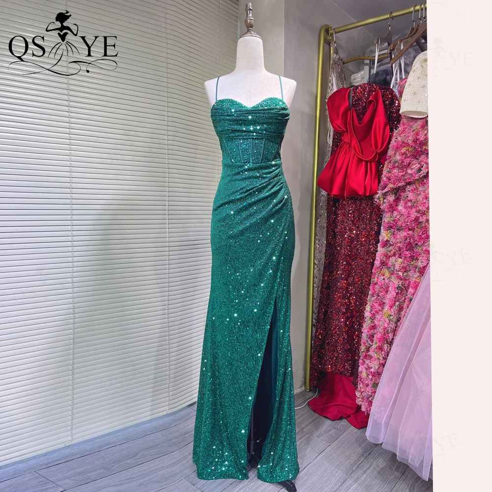 QSYYE Cowl Neck Green Evening Dresses Halter Neck Crystal Beaded Prom Gown Ruched Hips Crisscross Tie up Back Women Formal Dress
QSYYE Cowl Neck Green Evening Dresses Halter Neck Crystal Beaded Prom Gown Ruched Hips Crisscross Tie up Back Women Formal Dress