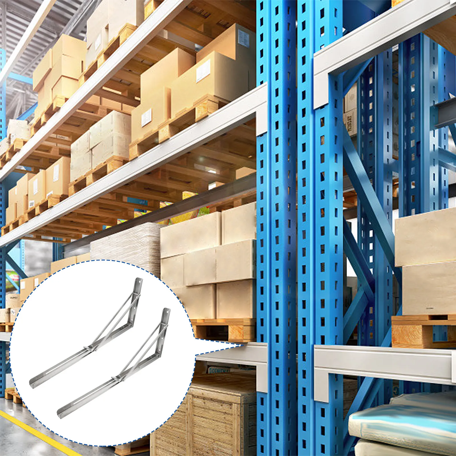 2Pcs Stainless Steel Triangle Brackets Strong Load Bearing Folding Shelf Brackets Wall Mount Support Stands for Multipurpose Use
2Pcs Stainless Steel Triangle Brackets Strong Load Bearing Folding Shelf Brackets Wall Mount Support Stands for Multipurpose Use