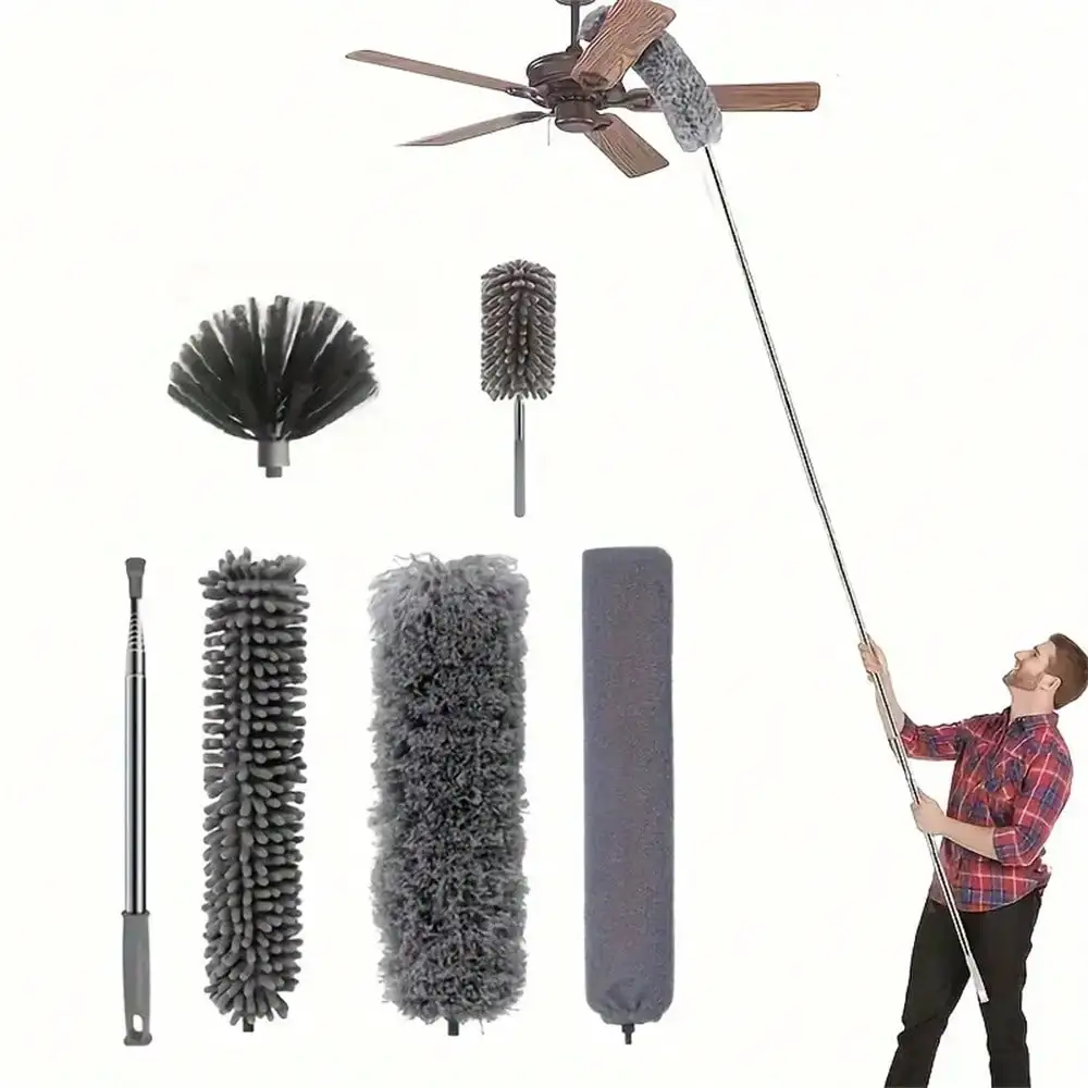 2/3/4/6pcs Microfiber Duster Set, Extendable Feather Duster Handle, Reusable Flexible Cleaning Duster, Lightweight And Washable, Suitable For Ceiling Fan, Car
2/3/4/6pcs Microfiber Duster Set, Extendable Feather Duster Handle, Reusable Flexible Cleaning Duster, Lightweight And Washable, Suitable For Ceiling Fan, Car
