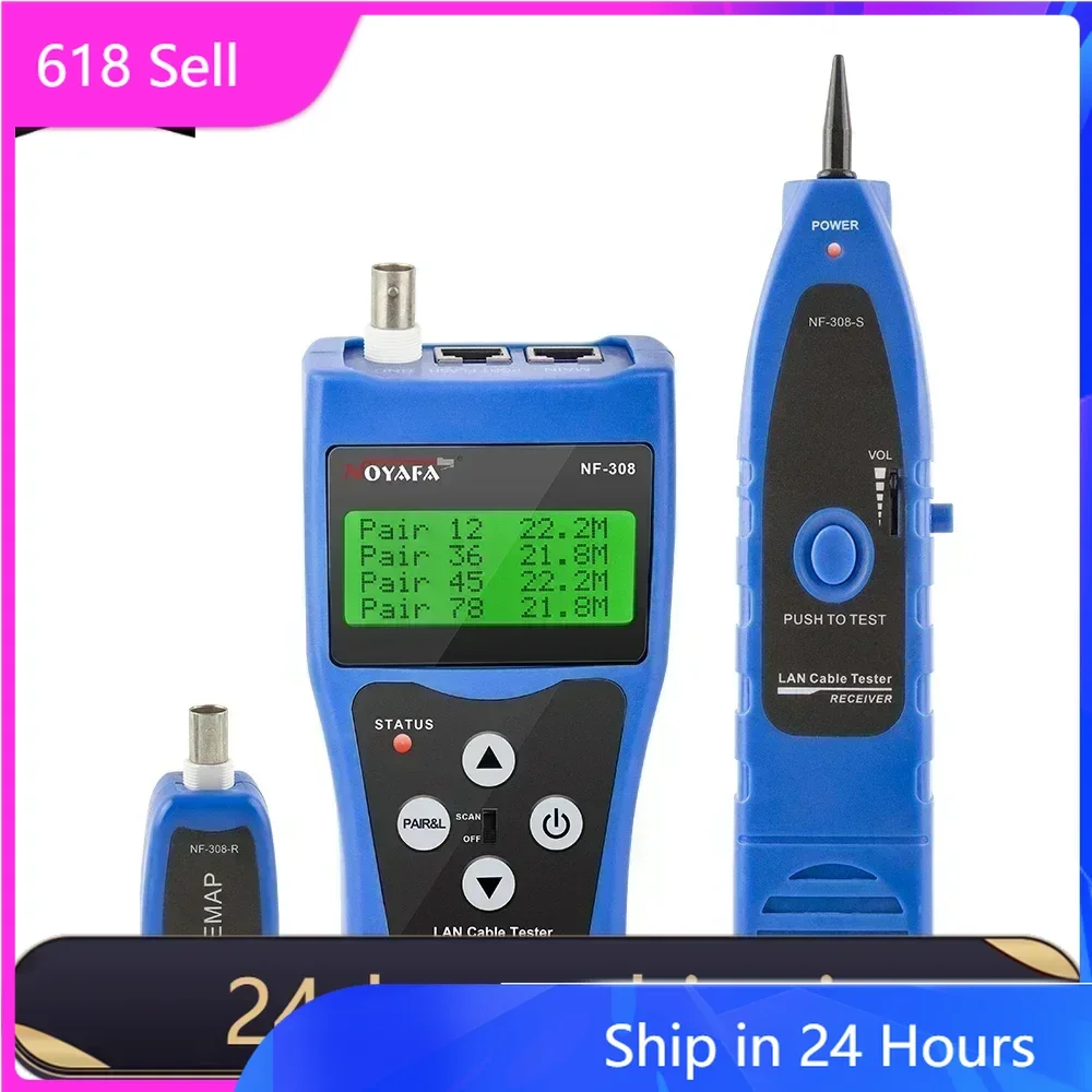 FANYUE NF-308 Measure Network LAN Cable Length Cable Continuity Test Wire Tracker RJ45 RJ11 Ethernet USB BNC Cable Tester
FANYUE NF-308 Measure Network LAN Cable Length Cable Continuity Test Wire Tracker RJ45 RJ11 Ethernet USB BNC Cable Tester
