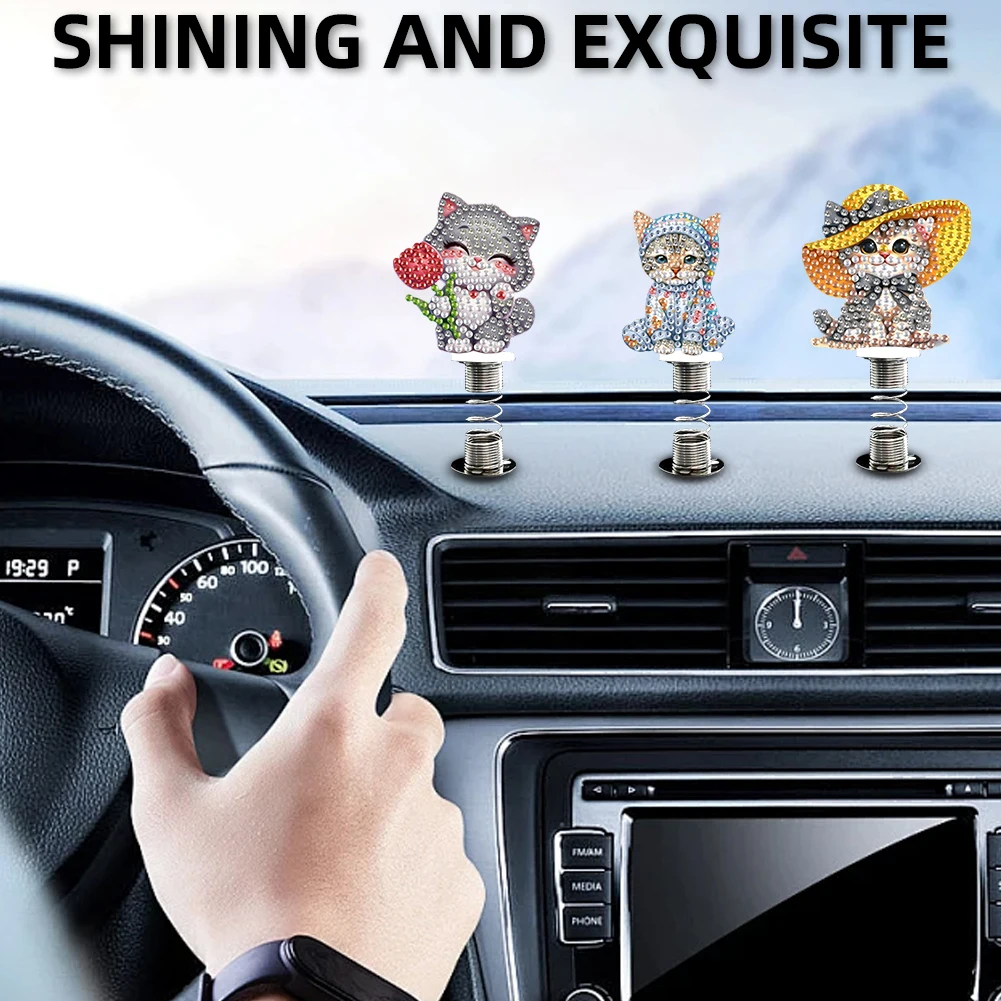 DIY Diamond Painting Shake Car Ornaments 2D/Flat Animal Car Interior Decoration Desktop Diamond Art Kits for Car Interior Decors
DIY Diamond Painting Shake Car Ornaments 2D/Flat Animal Car Interior Decoration Desktop Diamond Art Kits for Car Interior Decors