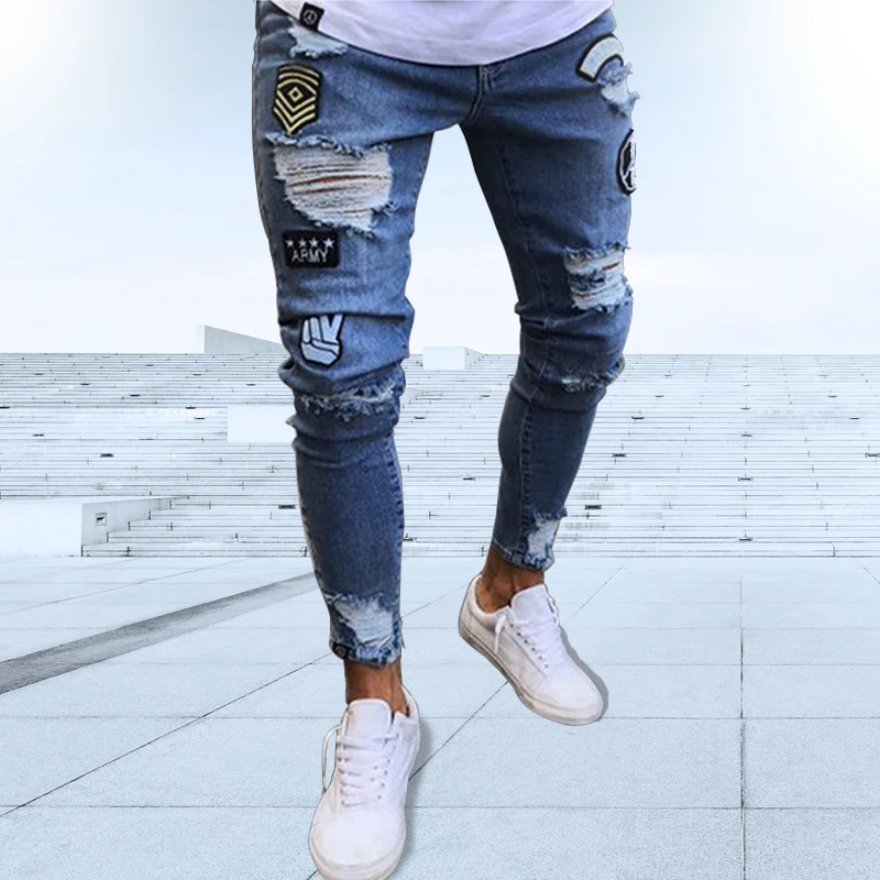 2024 Spring Summer Hip Hop Ripped Men's Jeans Classic Blue Black Embroidered Stretch Skinny Jeans Street Fashion Pants S-XXXL
2024 Spring Summer Hip Hop Ripped Men's Jeans Classic Blue Black Embroidered Stretch Skinny Jeans Street Fashion Pants S-XXXL