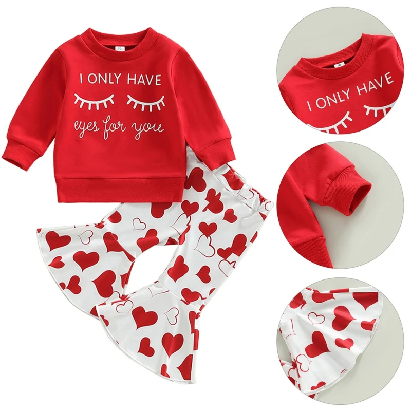 Girl's Clothes Set Valentine Heart Print Two-Piece Suit Infant Toddler Kids Girl Comfortable Outfits Casual Sweet Set 2Pcs 6M-4Y
Girl's Clothes Set Valentine Heart Print Two-Piece Suit Infant Toddler Kids Girl Comfortable Outfits Casual Sweet Set 2Pcs 6M-4Y