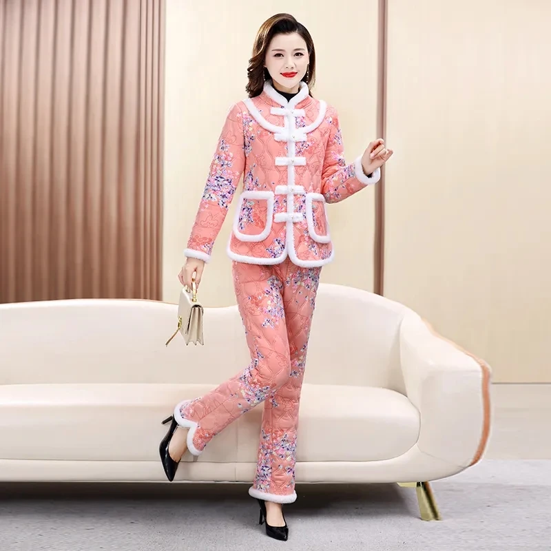 Cotton-Padded Jacket Suit Women's Winter New Cotton Jacket+Cotton Trousers Loose Full Set Plus Velvet Thicke Warm Parker Coat
Cotton-Padded Jacket Suit Women's Winter New Cotton Jacket+Cotton Trousers Loose Full Set Plus Velvet Thicke Warm Parker Coat