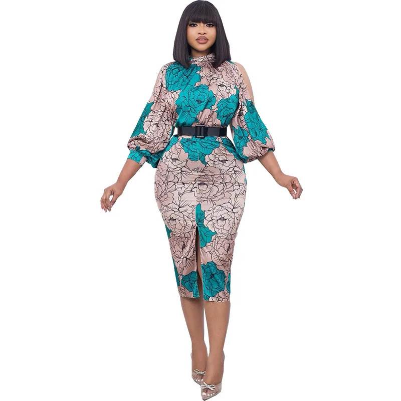 Sexy Summer Print Bodycon African Dresses For Women 2023 Elegant High Wasit Bandage Off Shoulder Split Pencil Dress With Belt
Sexy Summer Print Bodycon African Dresses For Women 2023 Elegant High Wasit Bandage Off Shoulder Split Pencil Dress With Belt